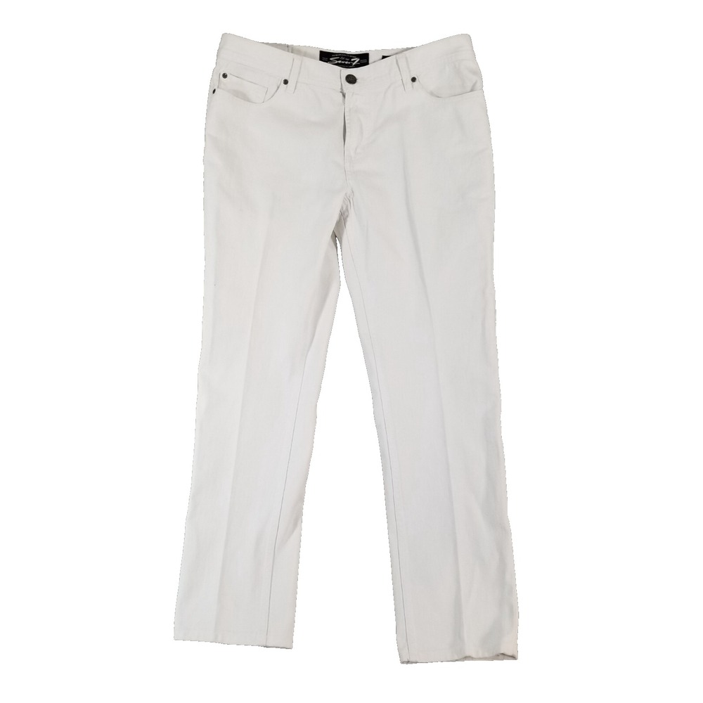 Seven7 Jeans men's 36 x 33 white cotton denim retro straight